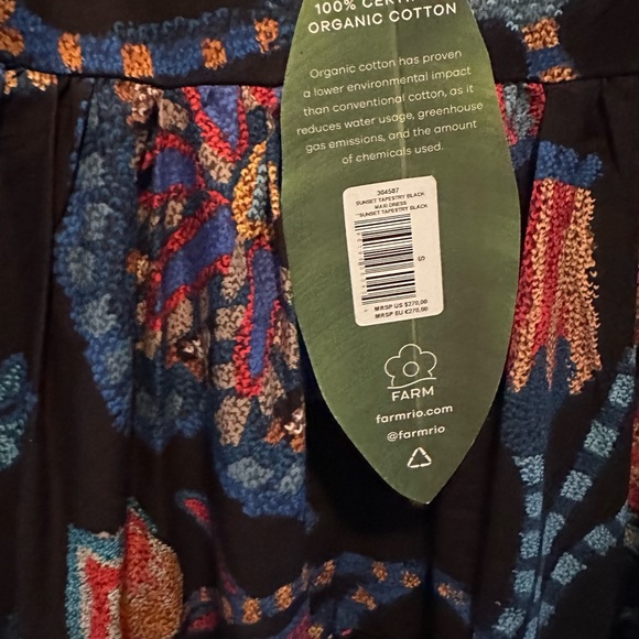 Farm Rio x Anthropologie Puff Sleeve Maxi Dress. Excluded from Sale - Picture 10 of 10